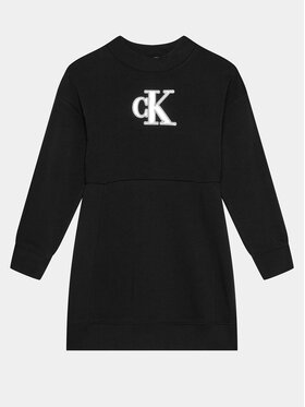 Calvin Klein Jeans Calvin Klein Jeans Φόρεμα υφασμάτινο Metallic Monogram IG0IG02315 Μαύρο Regular Fit