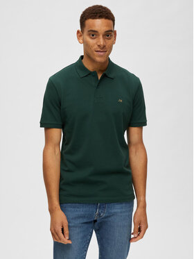 Selected Homme Selected Homme Polo 16087839 Vert Regular Fit