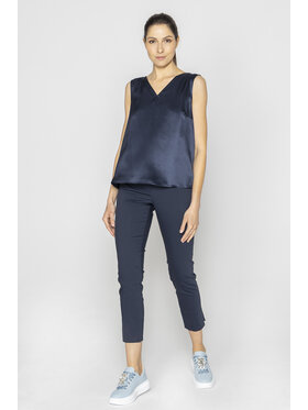 Deni Cler Milano Deni Cler Milano Spodnie materiałowe W-DC-5220-E2-E7-58-1 Granatowy Regular Fit