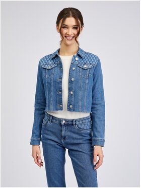 Orsay Orsay Kurtka jeansowa 821142558000__44 Niebieski Regular Fit