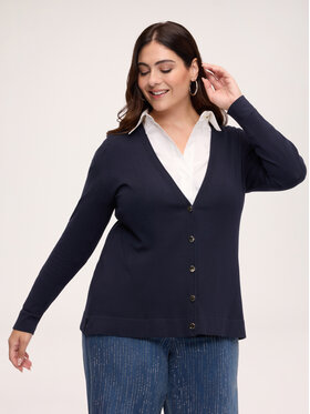 Fiorella Rubino Fiorella Rubino Kardigan M084L008356N034 Niebieski Regular Fit