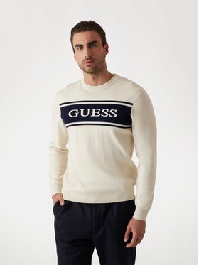 Guess Guess Sweter 170943 Biały Classic Fit