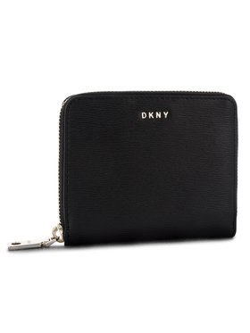 DKNY DKNY Голям дамски портфейл Bryant Sm Zip Around R8313656 Черен