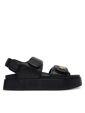 Tommy Hilfiger Tommy Hilfiger Sandále Leather Sporty Platform Sandal FW0FW09119 Čierna