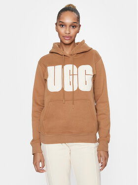Ugg Ugg Jopa Rey Uggfluff Logo Hoodie 1144506 Rjava Regular Fit