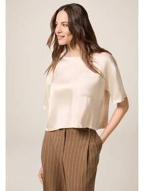 Oltre Oltre Blusa 2491J000734N002 Écru Boxy Fit