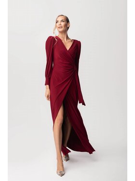 Aurora Aurora Sukienka wieczorowa Cristal Bordowy Curvy Fit