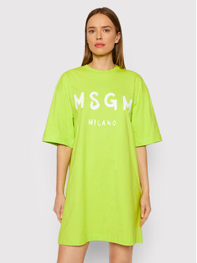 MSGM MSGM Kleid für den Alltag 3241MDA510 227298 Grün Relaxed Fit