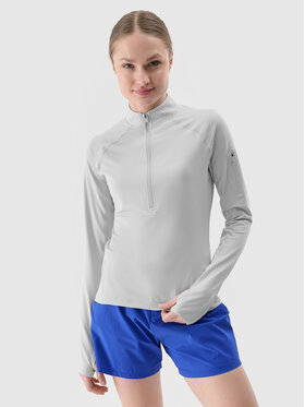 4F 4F Bluza techniczna HALNY Szary jasny Regular Fit