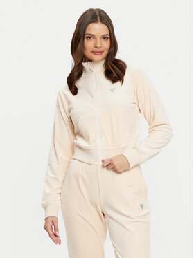 Guess Guess Mikina V3BQ22 KBXI2 Écru Regular Fit