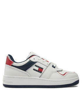 Tommy Hilfiger Tommy Hilfiger Laisvalaikio batai Retro Basket EM0EM01463 Balta