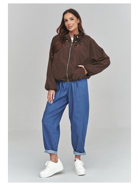 Makadamia Makadamia Kurtka przejściowa C58 Brązowy Loose Fit