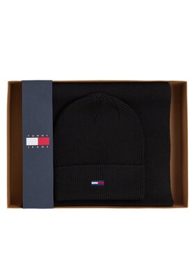 Tommy Hilfiger Tommy Hilfiger Completo cappello e scaldacollo Tjw Flag Beanie And Scarf AW0AW15482 Nero