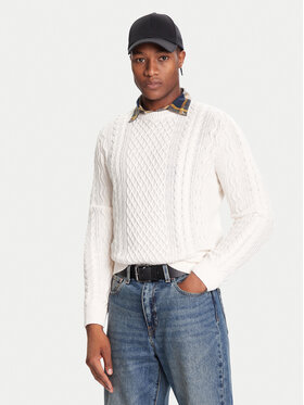 Tommy Jeans Tommy Jeans Sweter DM0DM22101 Biały Regular Fit