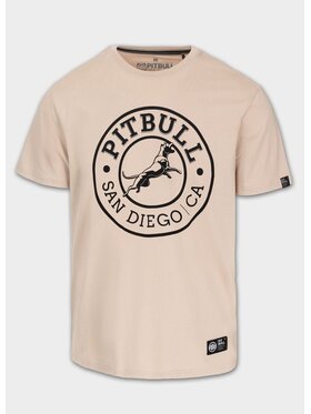 PITBULL PITBULL T-Shirt Koszulka męska SAN DIEGO CA L Beżowy Regular Fit