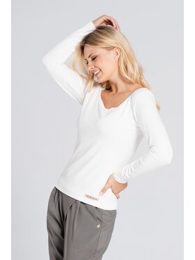 Look Made With Love Look Made With Love Bluzka Bluzka biała Mimi Look 107 Biały Classic Fit