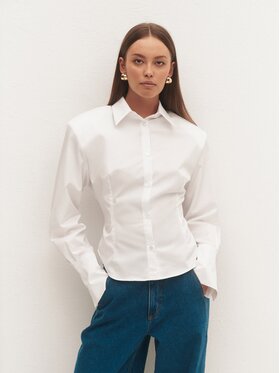 Le Collet Le Collet Koszula AURELIA Biały Slim Fit