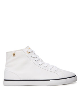Tommy Hilfiger Tommy Hilfiger Plátěnky Th Chic Low Profile Mid Cut FW0FW09356 Bílá