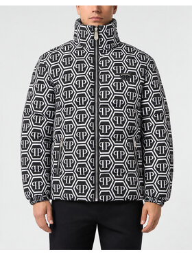 PHILIPP PLEIN PHILIPP PLEIN Vatovaná bunda 28623 Čierna Regular Fit