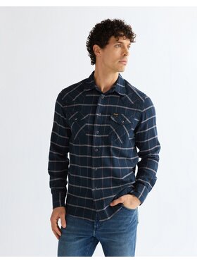 Wrangler Wrangler Koszula WESTERN SHIRT Niebieski Regular Fit