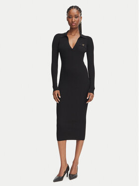 Elisabetta Franchi Elisabetta Franchi Trikotāžas kleita AM-08B-66E2-V380 Melns Slim Fit