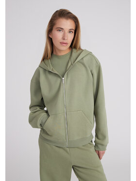 Style Republic Style Republic Bluza Zip Hoodie Zielony Comfort Fit