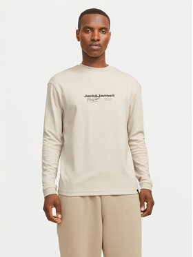 Jack&Jones Jack&Jones Longsleeve Charlie 12265426 Beżowy Regular Fit