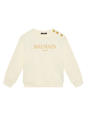 Balmain Balmain Mikina BV4B10-Z0081 Écru Regular Fit