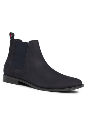 Tommy Hilfiger Tommy Hilfiger Sztyblety Casual Hilfiger Nubuck Chelsea FM0FM05033 Niebieski