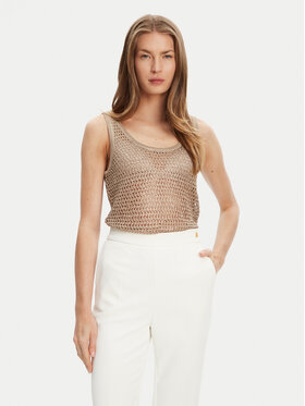Guess Guess Top W5YR29 Z37G0 Bej Regular Fit