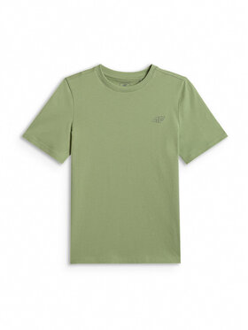 4F 4F T-Shirt BASIC+ Turkusowy Regular Fit