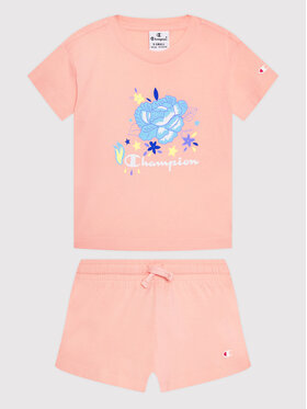 Champion Champion Комплект тишърт и спортни шорти 404396 Розов Custom Fit