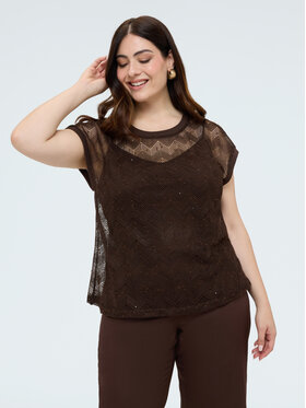 Fiorella Rubino Fiorella Rubino T-shirt G006L009530N022 Marrone Regular Fit
