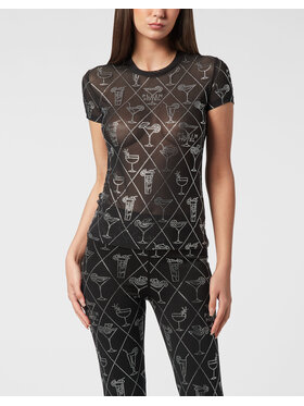 PHILIPP PLEIN PHILIPP PLEIN Tričko 26499 Čierna Skin Tight Fit