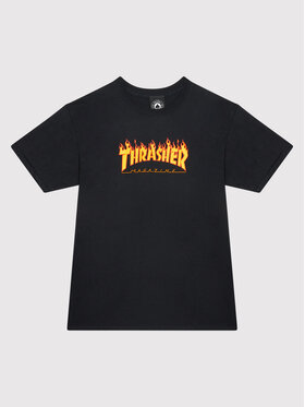 Thrasher Thrasher Tricou Flame Logo Negru Regular Fit