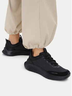 Calvin Klein Calvin Klein Sneakersy Light Eva Runn Laceup Aop HW0HW03292 Čierna