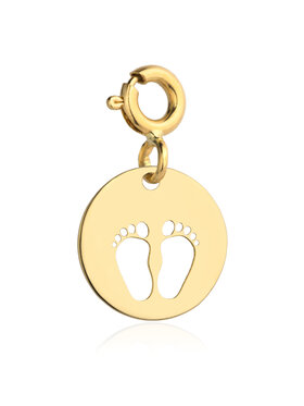 Fugart Fugart Naszyjnik Zawieszka/charms pełne kółko i stópki FUG6-20-Z00346-2 Złoty