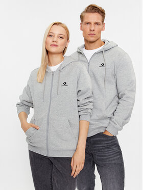 Converse Converse Світшот Classic Fit Left Chest Star Chev Emb Full Zip Hoodie Bb 10024511-A04 Сірий Regular Fit