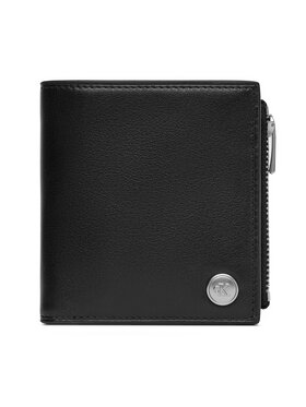 Calvin Klein Calvin Klein Große Herren Geldbörse Jeans Hardware Compact Zip Walle LV04G1078G Schwarz