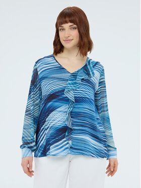 Fiorella Rubino Fiorella Rubino Bluzka 2119T002505N0Z4 Niebieski Regular Fit