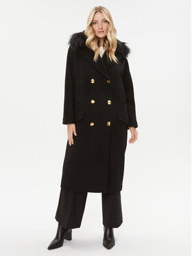 Elisabetta Franchi Elisabetta Franchi Wollmantel CP-44D-36E2-008339 Schwarz Regular Fit