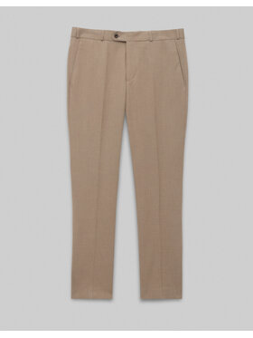 Borgio Borgio Spodnie garniturowe spodnie_raiano_br Brązowy Slim Fit