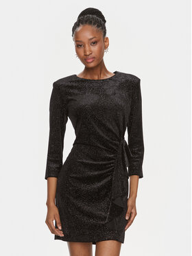 Rinascimento Rinascimento Koktejlové šaty CFC0116832003 Čierna Slim Fit