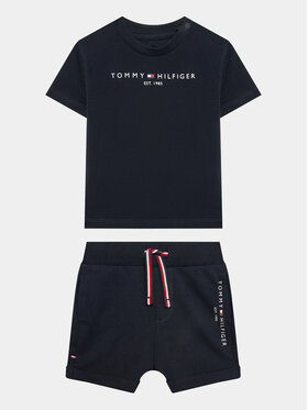 Tommy Hilfiger Tommy Hilfiger Set majica, sportske kratke hlače Baby Essential KN0KN01488 Tamnoplava Regular Fit