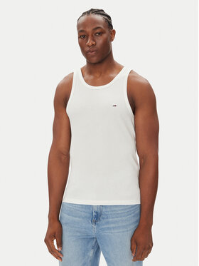 Tommy Jeans Tommy Jeans Tank top Classic Flag DM0DM21927 Alb Slim Fit