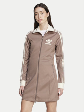 adidas adidas Плетена рокля adicolor 3-Stripes JC5779 Бежов Regular Fit
