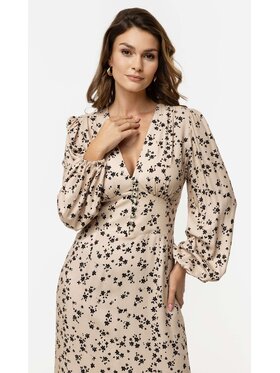 Luisia Luisia Sukienka codzienna GRACE Beżowy Classic Fit