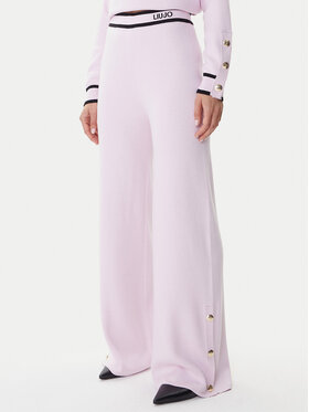 Liu Jo Sport Liu Jo Sport Pantaloni tricotați TF5252 MS59L Roz Relaxed Fit