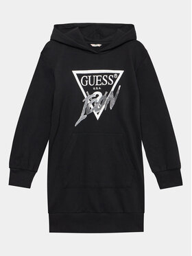 Guess Guess Kleid für den Alltag J3YK33 KA6R3 Schwarz Regular Fit