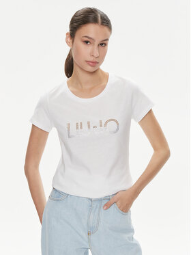 Liu Jo Liu Jo Marškinėliai Ecs T-Shirt Basica M VA4216 JS923 Balta Regular Fit